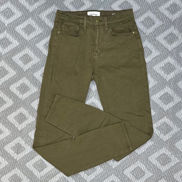 Frame Le High Skinny Jeans in Washed Army [B70] - Picture 1 of 7